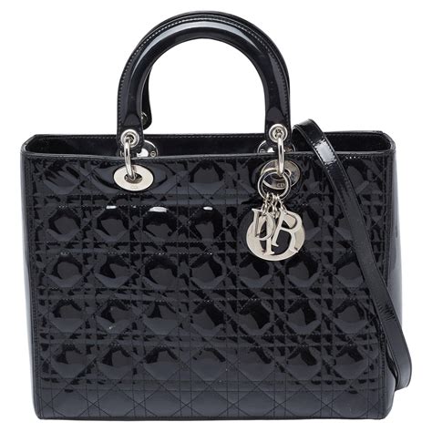 lady dior matte black|lady dior tote large black.